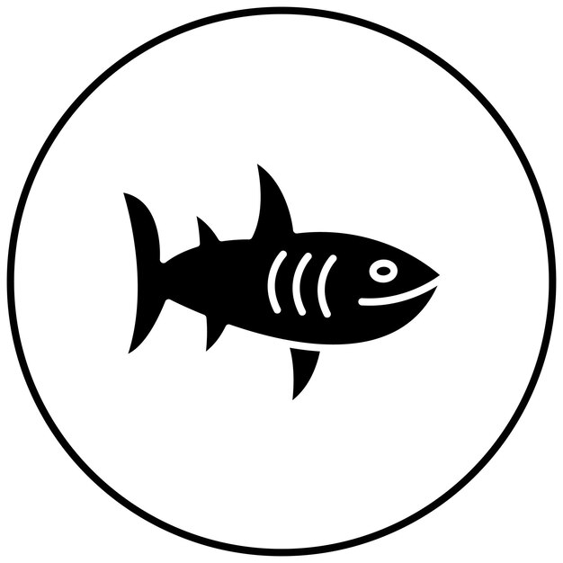 Imagen vectorial del icono del tiburón Se puede usar para Viajes
