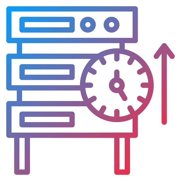 Imagen vectorial del icono de tiempo de actividad de la red Se puede utilizar para la red