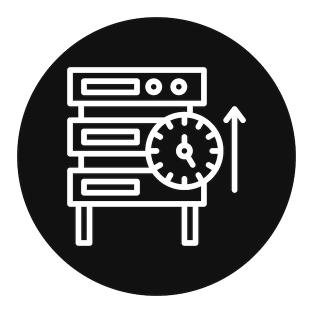Imagen vectorial del icono de tiempo de actividad de la red Se puede utilizar para la red