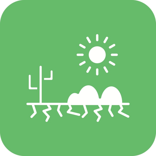 Imagen vectorial del icono de tiempo caliente del desierto Se puede usar para el desierto