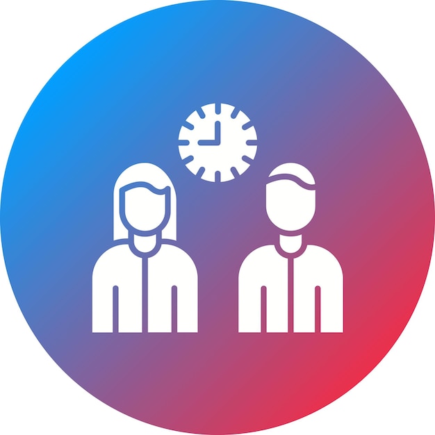 Imagen vectorial de icono de tiempo familiar Se puede usar para negocios basados en el hogar