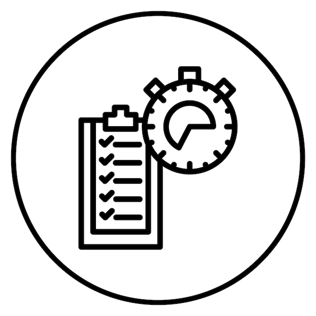 Imagen vectorial del ícono de tiempo y movimiento de estudio Se puede utilizar para la gestión de operaciones