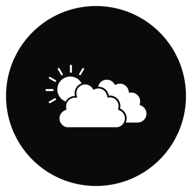 Imagen vectorial del icono del tiempo nublado Se puede usar para Ecología