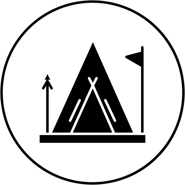 Imagen vectorial del icono de la tienda africana Se puede utilizar para el tipo de casas