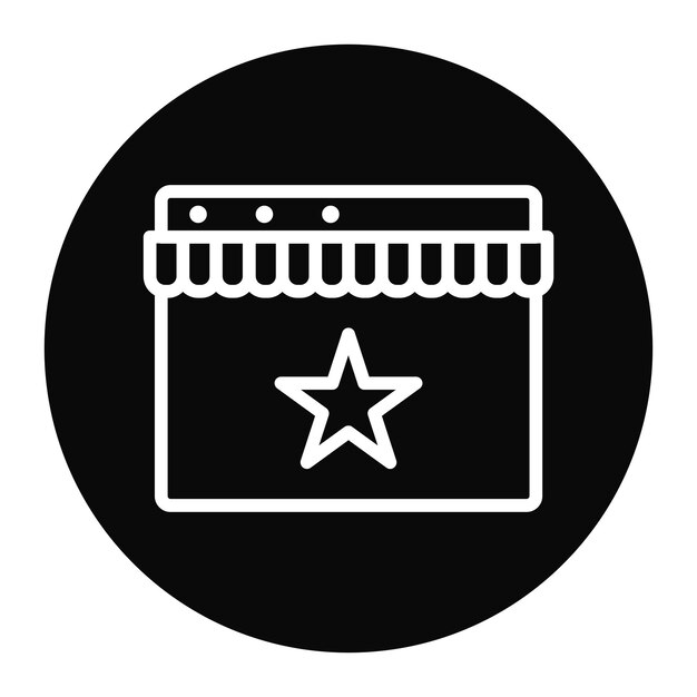 Imagen vectorial del icono de la tienda favorita Se puede utilizar para la tienda web