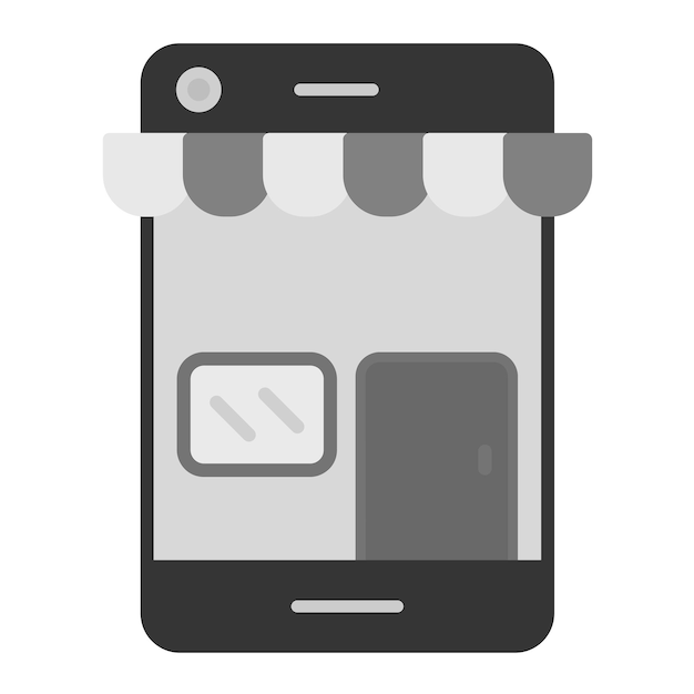 Imagen vectorial del icono de la tienda en línea Se puede utilizar para la entrega de alimentos