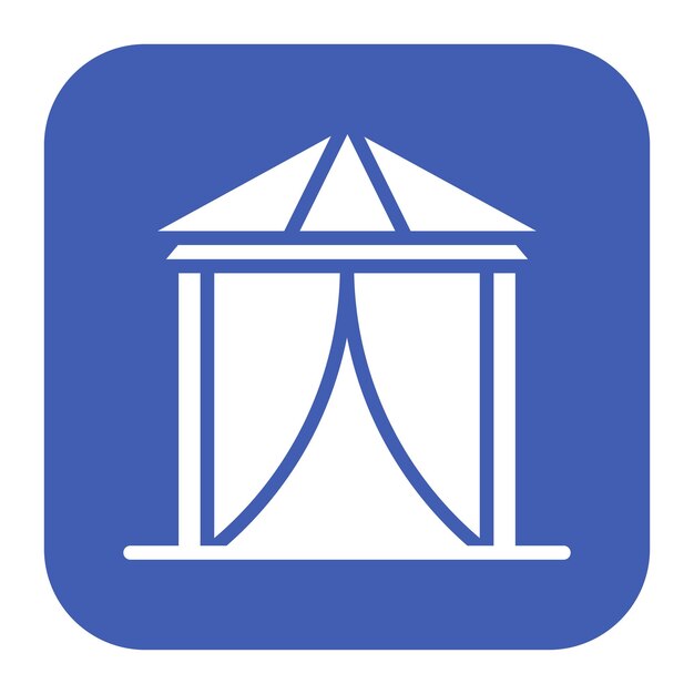 Imagen vectorial del icono de la tienda de playa Se puede usar para Beach Resort