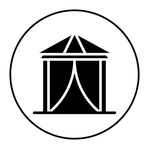 Imagen vectorial del icono de la tienda de playa Se puede usar para Beach Resort