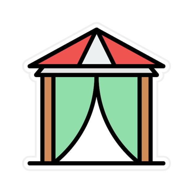 Imagen vectorial del icono de la tienda de playa Se puede usar para Beach Resort