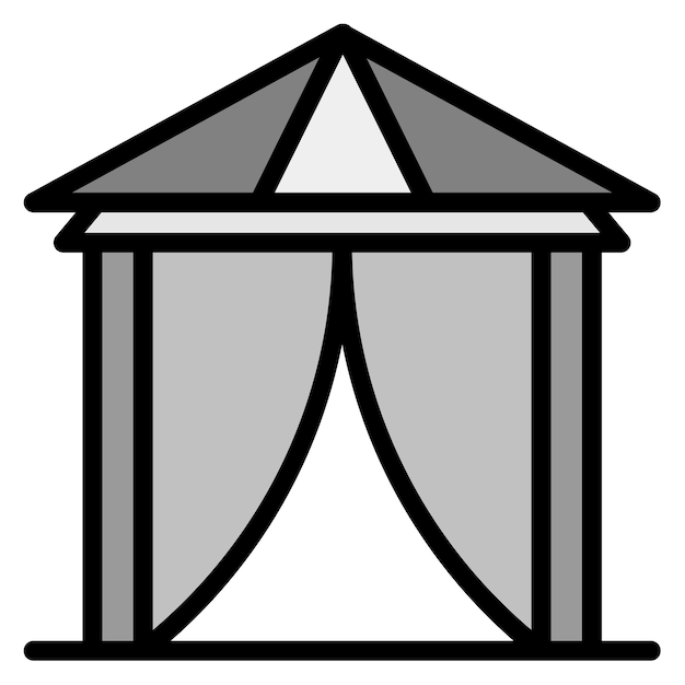 Imagen vectorial del icono de la tienda de playa Se puede usar para Beach Resort