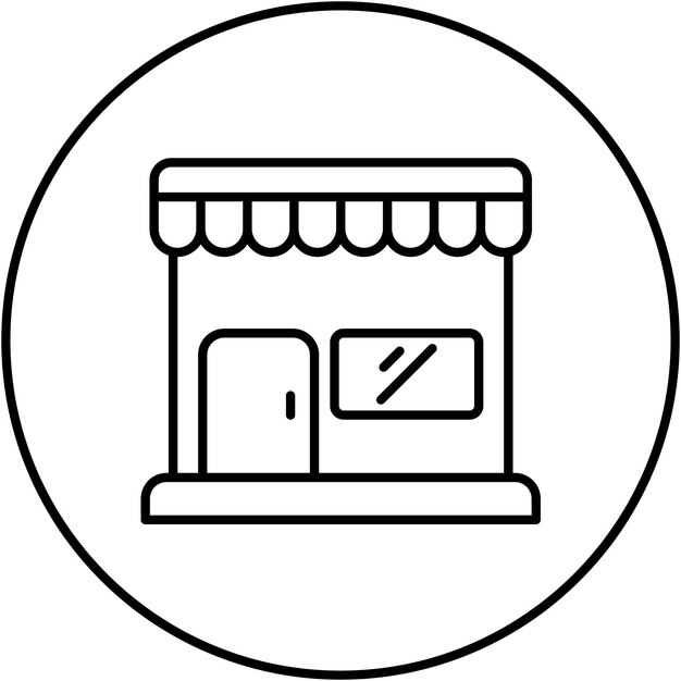 Imagen vectorial del icono de la tienda Se puede usar para Cyber Monday