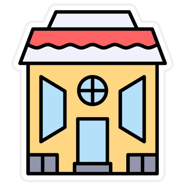 Imagen vectorial del icono de la tienda Se puede usar para Shopping Friday