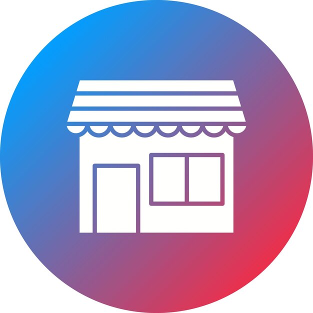 Imagen vectorial del icono de la tienda Se puede usar para Village