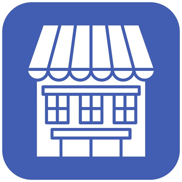 Imagen vectorial del icono de la tienda Se puede utilizar para el arranque