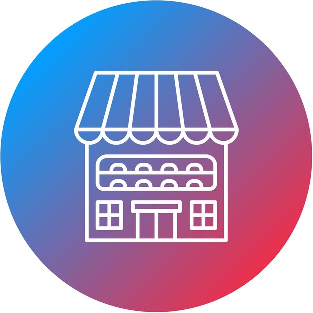 Imagen vectorial del icono de la tienda Se puede utilizar para el arranque