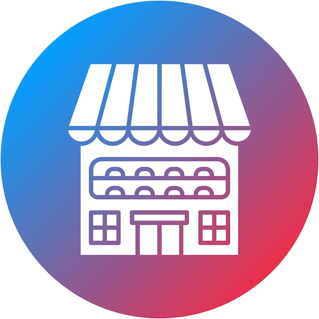 Imagen vectorial del icono de la tienda Se puede utilizar para el arranque