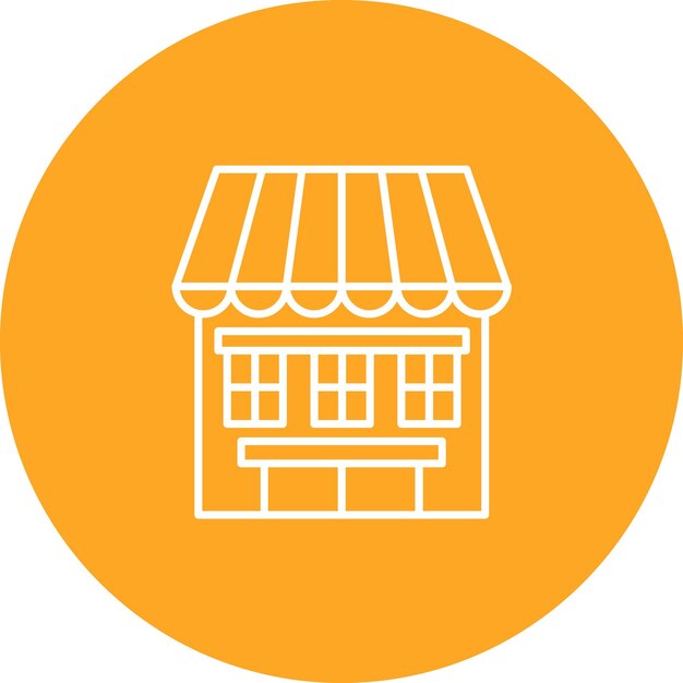 Imagen vectorial del icono de la tienda Se puede utilizar para el arranque