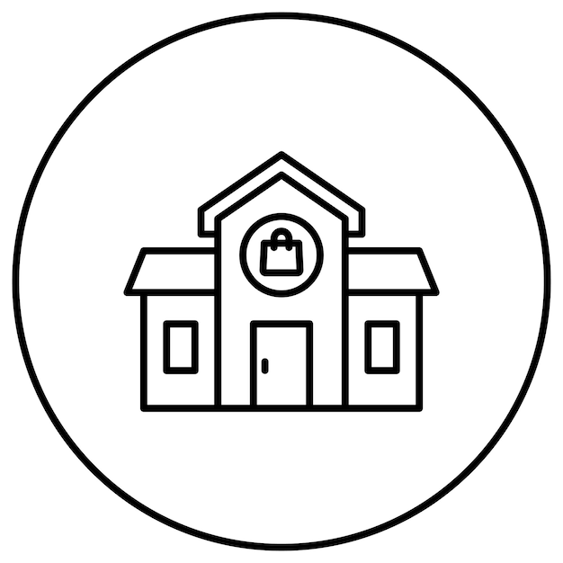 Imagen vectorial del icono de la tienda Se puede utilizar para el mercado callejero