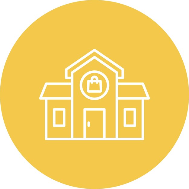 Imagen vectorial del icono de la tienda Se puede utilizar para el mercado callejero