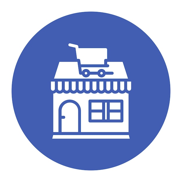Imagen vectorial del icono de la tienda Se puede utilizar para la tienda en línea