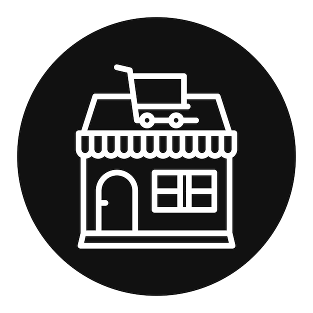 Imagen vectorial del icono de la tienda Se puede utilizar para la tienda en línea