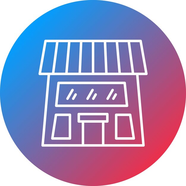 Imagen vectorial del icono de la tienda Puede utilizarse para negocios y finanzas