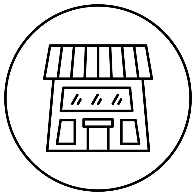 Imagen vectorial del icono de la tienda Puede utilizarse para negocios y finanzas