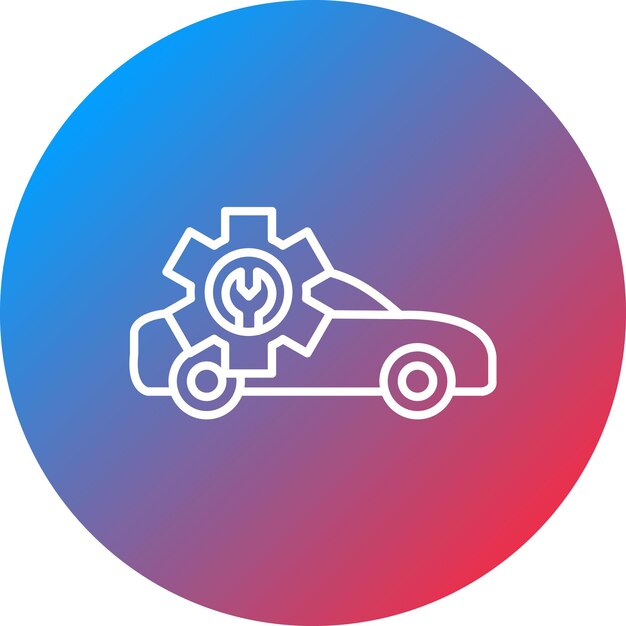 Imagen vectorial del icono de la tienda de reparación de automóviles Se puede utilizar para tiendas y tiendas