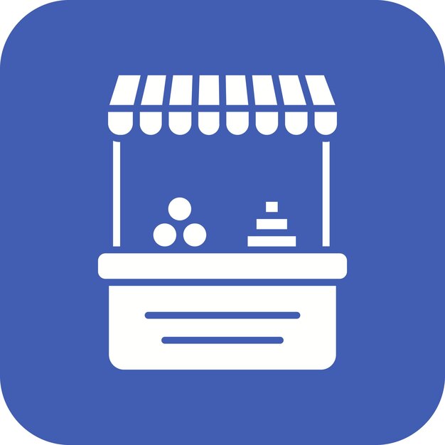 Imagen vectorial del icono de la tienda de verduras Se puede usar para tiendas y tiendas