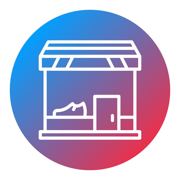 Imagen vectorial del icono de la tienda de zapatos Se puede usar para Shoemaker