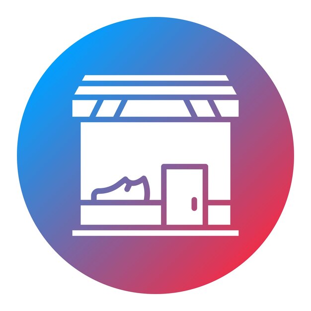 Imagen vectorial del icono de la tienda de zapatos Se puede usar para Shoemaker