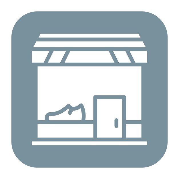 Imagen vectorial del icono de la tienda de zapatos Se puede usar para Shoemaker
