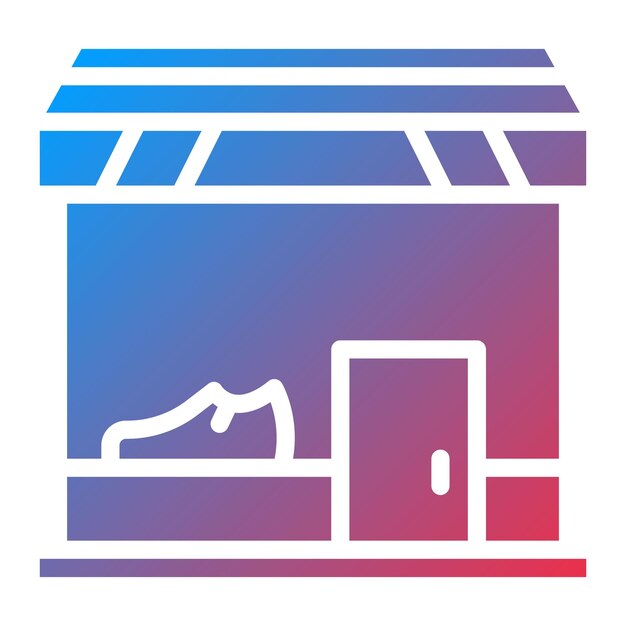 Imagen vectorial del icono de la tienda de zapatos Se puede usar para Shoemaker