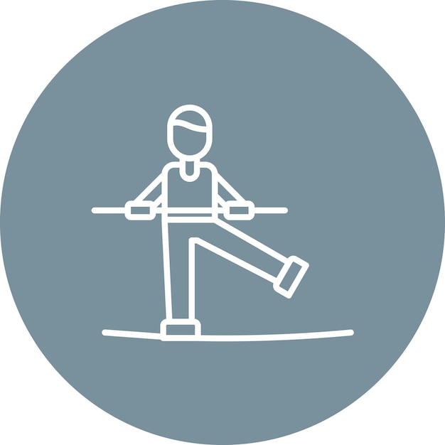 Imagen vectorial del icono de Tightrope Walker Se puede usar para Circo