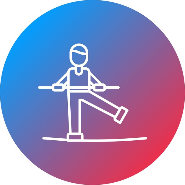 Imagen vectorial del icono de Tightrope Walker Se puede usar para Circo
