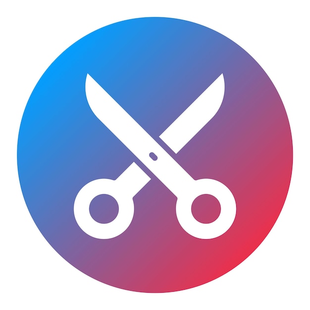 Imagen vectorial del icono de tijera Se puede usar para Art and Craft Supplies