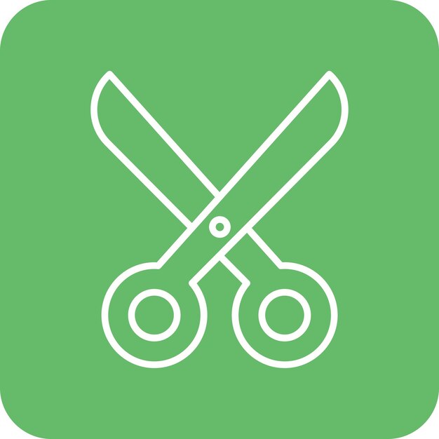 Imagen vectorial del icono de tijera Se puede usar para coser