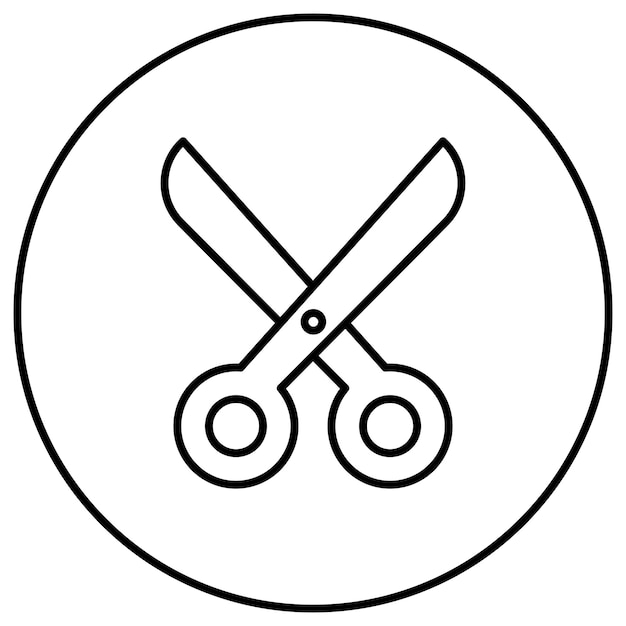 Imagen vectorial del icono de tijera Se puede usar para coser