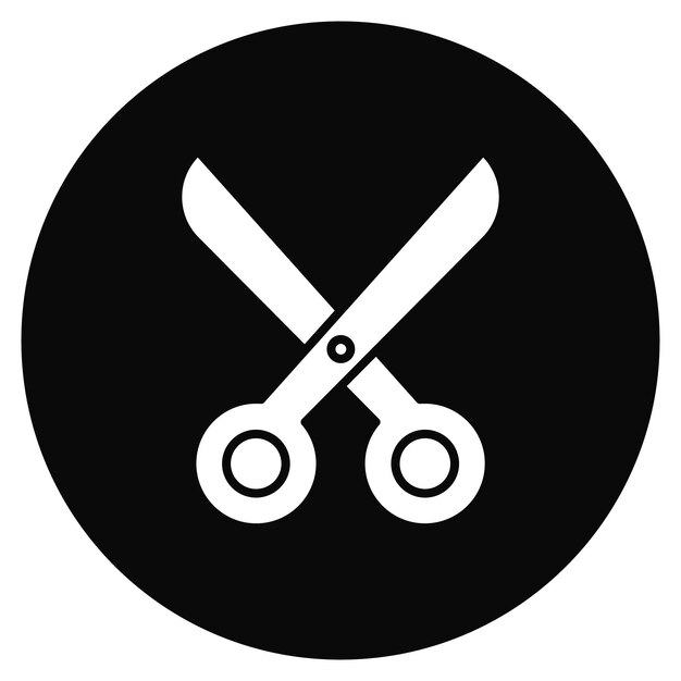 Imagen vectorial del icono de tijera Se puede usar para coser