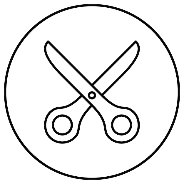 Imagen vectorial del icono de tijera Se puede utilizar para la puesta en marcha de negocios