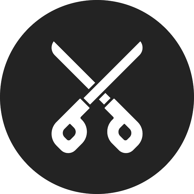 Imagen vectorial del icono de las tijeras Se puede usar para jardinería