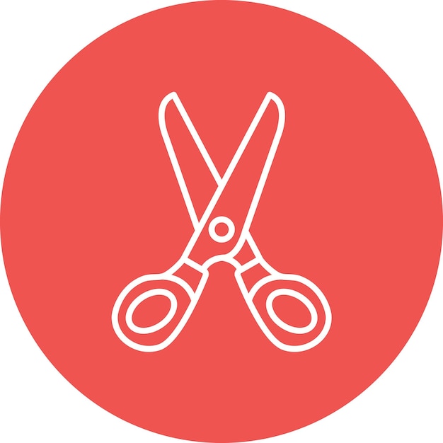 Imagen vectorial del icono de las tijeras Se puede usar para la peluquería