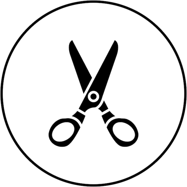Imagen vectorial del icono de las tijeras Se puede usar para la peluquería