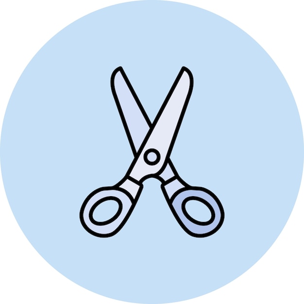 Imagen vectorial del icono de las tijeras Se puede usar para la peluquería