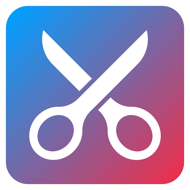 La imagen vectorial del icono de las tijeras se puede utilizar para la artesanía