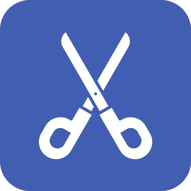 Imagen vectorial del icono de las tijeras Se puede utilizar para la creatividad