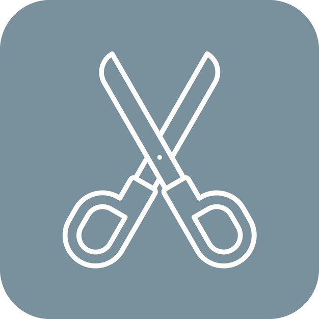 Imagen vectorial del icono de las tijeras Se puede utilizar para la creatividad