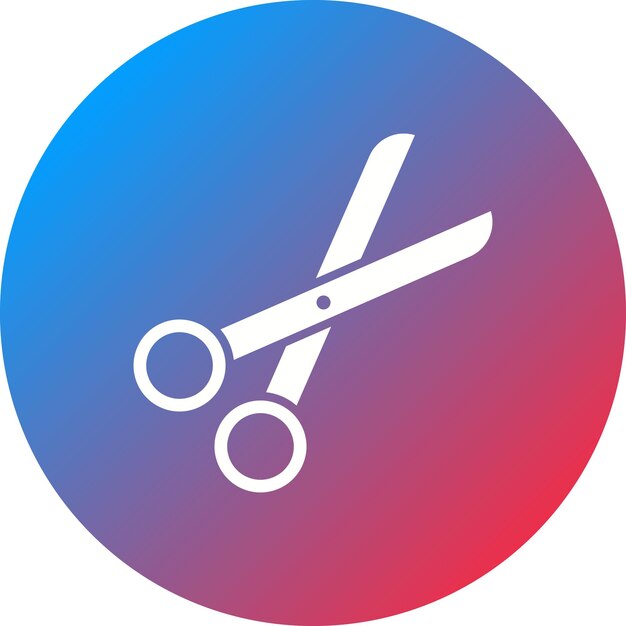 Imagen vectorial del icono de las tijeras Se puede utilizar para papelería de oficina