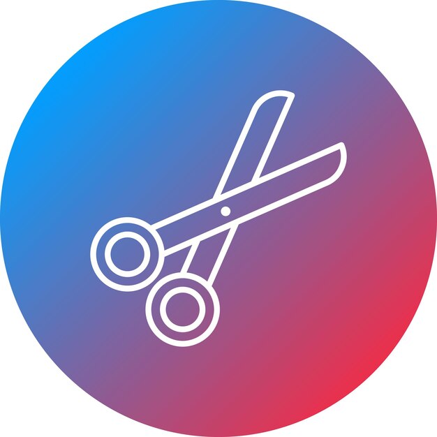 Imagen vectorial del icono de las tijeras Se puede utilizar para papelería de oficina