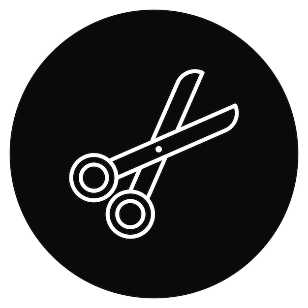 Imagen vectorial del icono de las tijeras Se puede utilizar para papelería de oficina